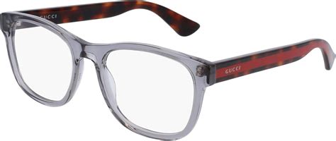 gucci 004|Gucci 0004O 004 Transparent Light Grey Plastic Square .